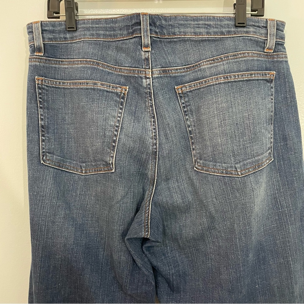 Eileen Fisher Stretch Organic Cotton Wide Leg Cropped Jeans Size 14-16.  These - Picture 8 of 12